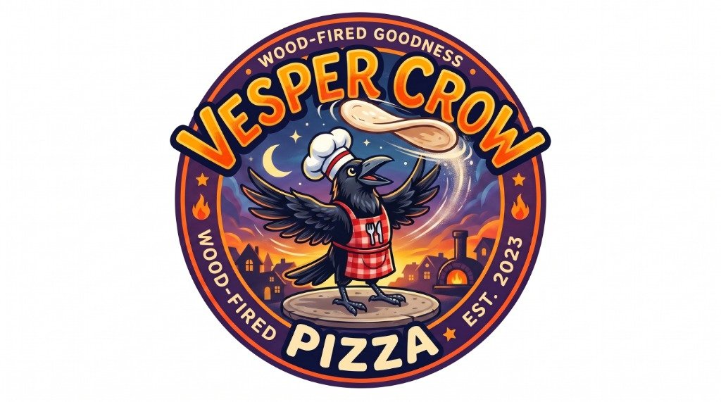 Vesper Crow Pizza Logo